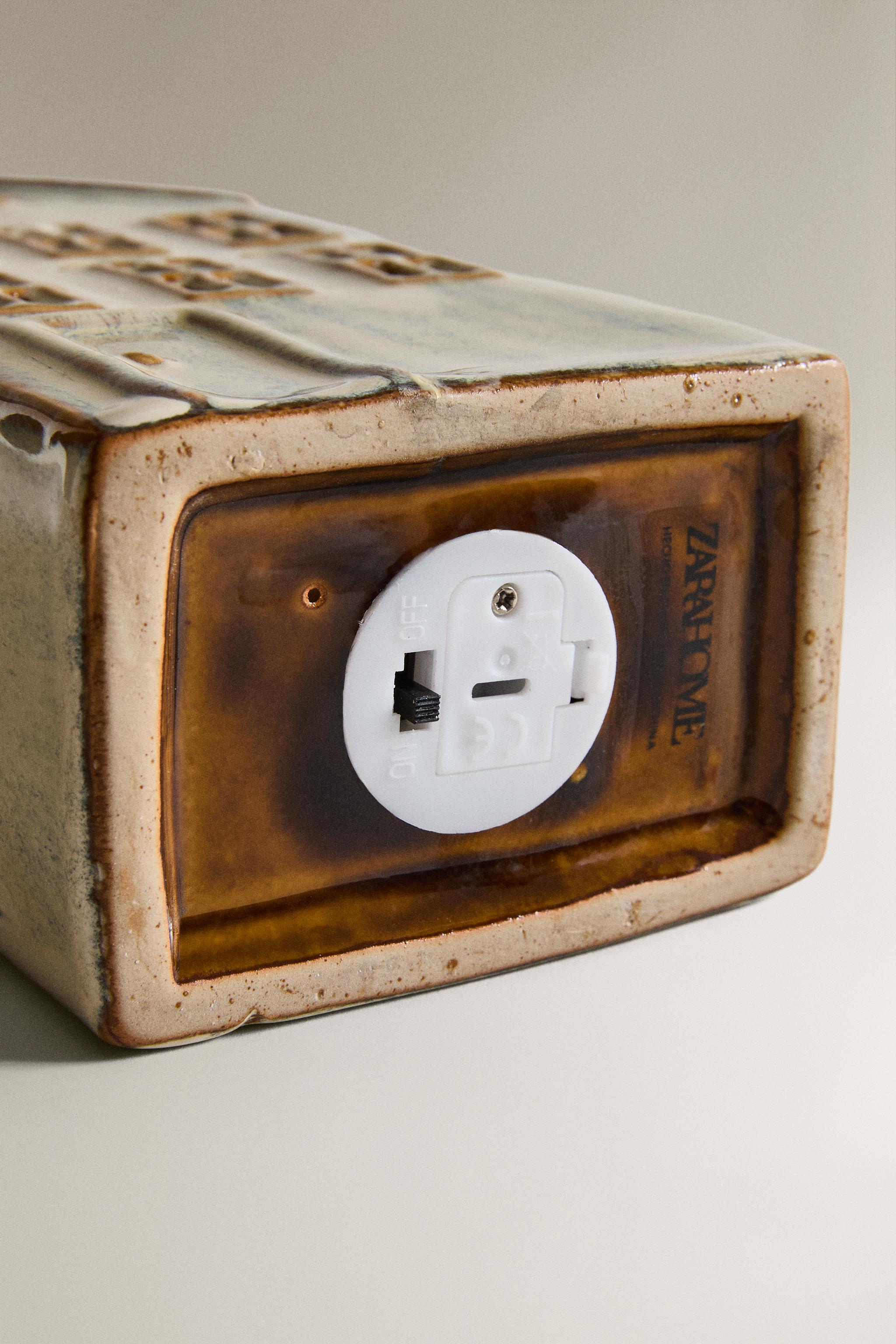 LIGHT-UP PORCELAIN HOUSE CHRISTMAS ORNAMENT